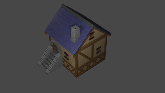 medieval casa 3d arte wexik 3dwex figura arquitetura 3d print model - Mito3D