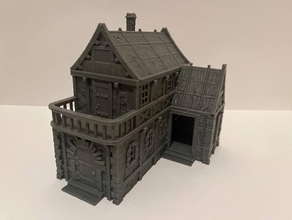 medieval casa jogos 3d imprimível stl arquivos estilizado casas Toque rpg 3d print model - Mito3D