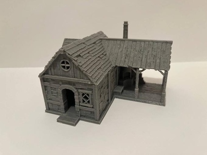 medieval casa jogos 3d imprimível stl arquivos estilizado casas Toque rpg 3d print model - Mito3D
