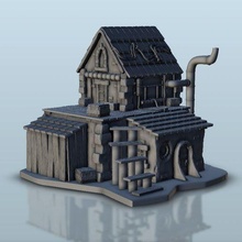 medieval house 2 - warhammer age sigmar bolt action flames war architecture thumbnails building scenery wargame figures game land dungeon fantasy games accessories 3d print model - Mito3D