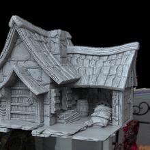 mittelalterlich Haus 3 stl Häuser medival 3d Kriegshammer Orks Oger Ork Spielworkshop Minis Farbe 3d print model - Mito3D