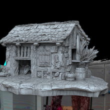 medieval house 4 stl houses medival 3d warhammer orcs ogres orc ogre gameworshop minis paint 3d print model - Mito3D