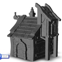 medieval house 7 - warhammer age sigmar bolt action flames war architecture thumbnails building scenery wargame figures game land dungeon fantasy games accessories 3d print model - Mito3D