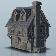 medieval house 8 - warhammer age sigmar bolt action flames war architecture thumbnails building scenery wargame figures game land dungeon fantasy games accessories 3d print model - Mito3D