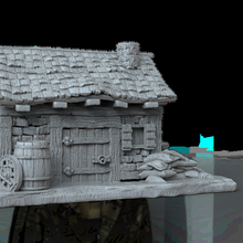 medieval house stl houses medival 3d warhammer orcs ogres orc ogre gameworshop minis paint 3d print model - Mito3D