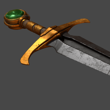 Ortaçağa ait uzun kılıç Kostüm oyunu destek bıçak ağzı silah Kral of yüzükler Skyrim yaşlı parşömenler şövalye 3d print model - Mito3D