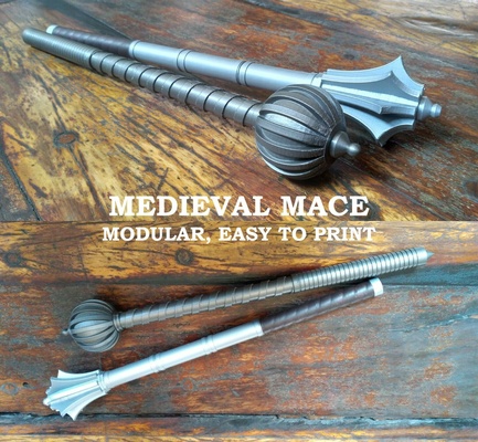 medievale mazza club larp larping rievocazione storica cosplay cavaliere soldato gioco ruolo 3d print model - Mito3D