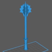 medieval mace game cleric weapon 28mm flanged d&d dnd rpg 3d print model - Mito3D