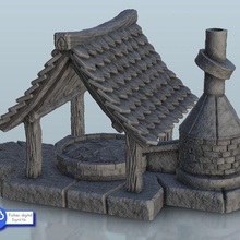 medieval metal workshop - warhammer age sigmar bolt action flames war architecture house thumbnails building scenery wargame figures game land dungeon fantasy games accessories 3d print model - Mito3D