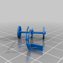 Ortaçağ pulluk tekerlekleri aracı 3d baskı tekerlekler plough 3d print model - Mito3D