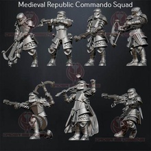 medieval republic commando squad - legion scale star wars fantasy dnd dungeons and dragons miniatures wargaming tabletop warhammer song of fire ice 3d print model - Mito3D