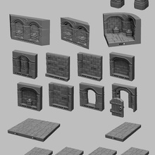 medieval scenery - dwarven dungeon tiles game terrain tabletop rpg d&d dungeons & dragons 3d print model - Mito3D