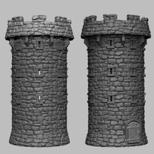 medievali, paesaggi, porto di torre fortezza gioco terreno da tavolo rpg d&d dungeons & dragons 3d print model - Mito3D
