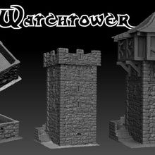 medieval scenery - watchtower game terrain tabletop rpg d&d dungeons & dragons 3d print model - Mito3D