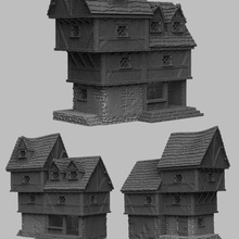 medieval paisaje - ye olde tienda juego terreno mesa de rpg d&d dungeons & dragons 3d print model - Mito3D