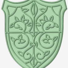 medieval shield cookie cutter 3d print model - Mito3D