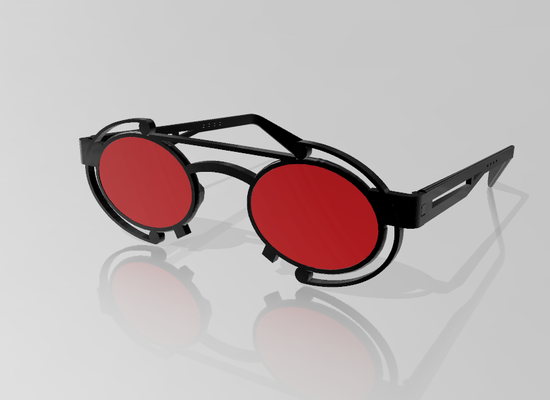 medieval steampunk glasses fashion eyewear vampire vinitage 3d print model - Mito3D
