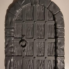 Ortaçağa ait taş kemer ahşap kapı mini savaş oyunları model mimari Antik arazi minyatür kale duvar kalıntılar manzara 3d print model - Mito3D