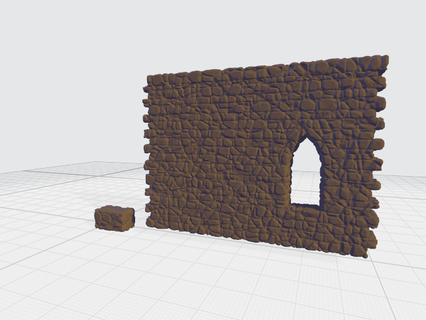 medieval pedra parede medievil jogos brinquedo arte projeto Rocha 3d print model - Mito3D