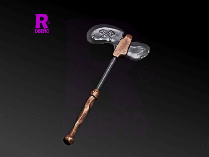 medieval style ax axe mediaval decoration knife exhibition weapon tool hunting 3d print model - Mito3D