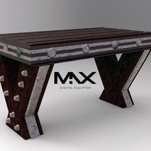 mittelalterlich Stil Tabelle Architektur Tischplatte Spiel Kriegshammer Spielzeuge Spiele Kunst 3dprint 3d print model - Mito3D