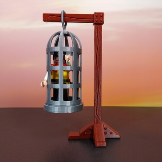 medieval torture cage complements playmobil Game playmobil custom war military battlefield battle soldiers wounded medieval siege torture jail cage  3d print model - Mito3D
