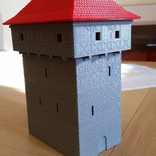 medieval tower game strasbourg tabletop ground house 3d print model - Mito3D