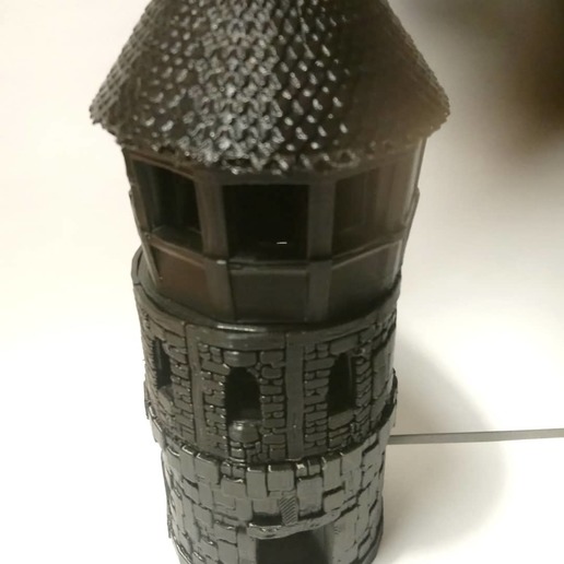 medieval tower compatible openlock toy wargam d&d diorama tour 3D print model - Mito3D