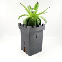 medieval tower planter courtyard home geek 3d print model - Mito3D
