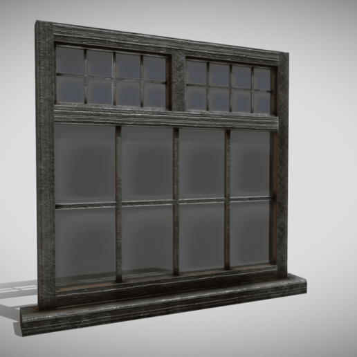 medieval window architecture asset game ready house low poly tudor fantasy 3D print model - Mito3D