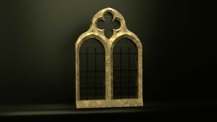 medieval window art architecture architectural panel handle accessories accessory kingdoom castel 3d model 3d print model - Mito3D