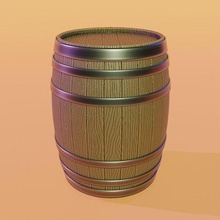 medieval wine barrel buildings_structures 3d print model - Mito3D