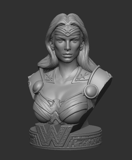 medieval wonder woman bust justice league avengers old west statue leage dc 3d print model - Mito3D