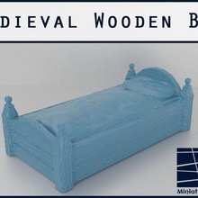 medieval madera cama mesa juego azar arquitectura dormitorio dnd miniatura apuntalar losas mueble casa interior modelo 3d print model - Mito3D