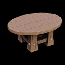 medieval wooden stool low poly miniature barrel tabletop rpg mini roleplay game warhammer dnd terrain wood bucket metal table tavern chair inn hotel oval furniture 3d print model - Mito3D