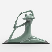 meditando rana art meditare la meditazione lo yoga obj stl scultura statua divertente corpo animale arredamento decorazione mtl artistico meditatingfrog 3d print model - Mito3D