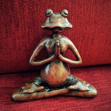 meditating frog art statue garden sculpture decoration animal yoga 3d print model - Mito3D