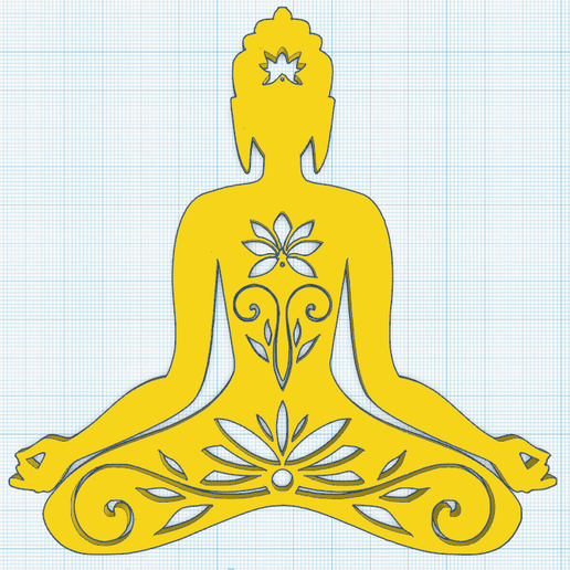 meditazione 280321 arredamento parete yoga simbolo zen 3D print model - Mito3D