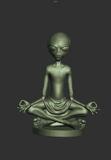 meditation alien Various alien  3d print model - Mito3D