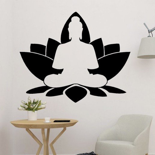 méditation décor mur art symbole Zen décoration yoga 2d ying yang yin mesure 3D print model - Mito3D