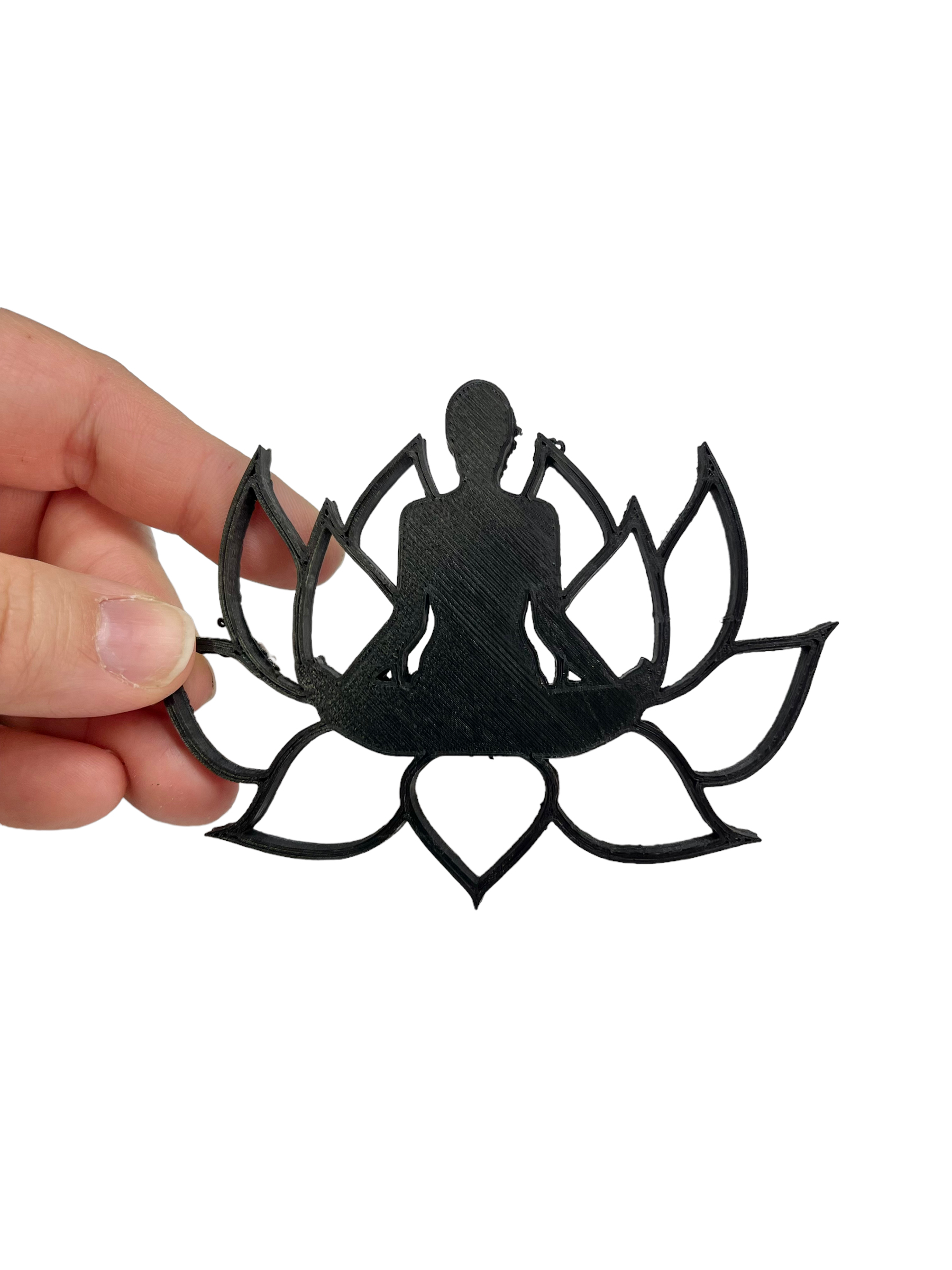 meditation lotus flower symbol silhouette stl svg yoga yogi stance blooming zen wall art 3D print model - Mito3D