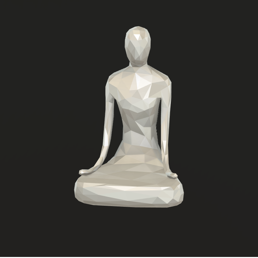 Meditation poly Position 2 Kunst Dekor Dekora Haus Yoga 3D print model - Mito3D
