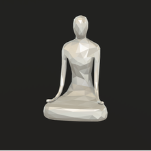 meditation poly position 2 art decor decora house yoga 3d print model - Mito3D
