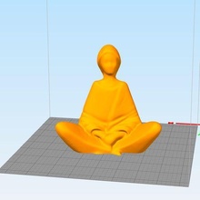 méditation femme art statue 3d print model - Mito3D