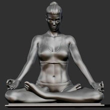 Meditation Frau 3d print model - Mito3D