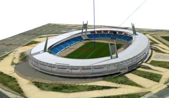 Mediterráneo juegos almería estadio utilizar 2023 fútbol nfl nba mlb nhl España 3d print model - Mito3D