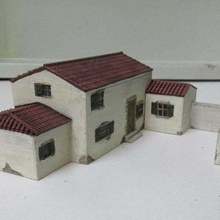 mediterranean style house architecture italian miniature scenery model railroad railway wargame wargaming buildings structures 3d print model - Mito3D