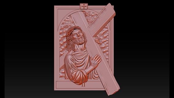 orta istasyon çapraz ii Sanat isa takı Tanrı mücevher cnc kolye madalyon haç dini Hıristiyan Katolik çarmıha gerilme Vesika Rahatlama bas yazdırılabilir 3d print model - Mito3D