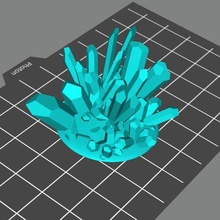medium 4cmx5cmx25cm crystal clusters modeling base embellishment tabletop gaming warhammer 40k age of sigmar dungeons and dragons dioramas wargaming rpg accessories 3d print model - Mito3D