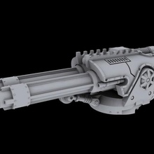 medium giant mech twin laser turret titan warhammer reaver 3d print model - Mito3D